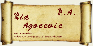 Mia Agočević vizit kartica